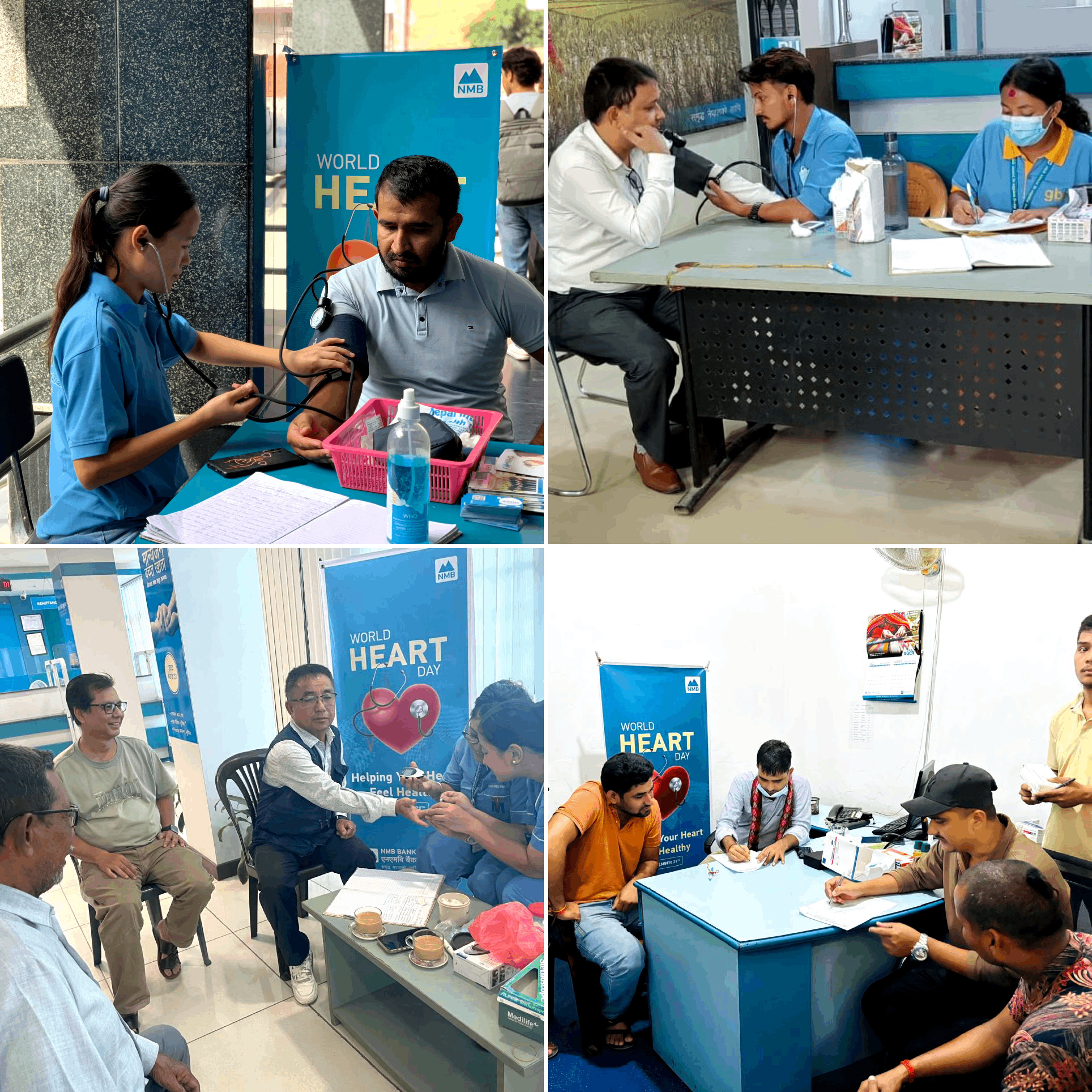 NMB Bank conducts free health check-up camp on World Heart Day