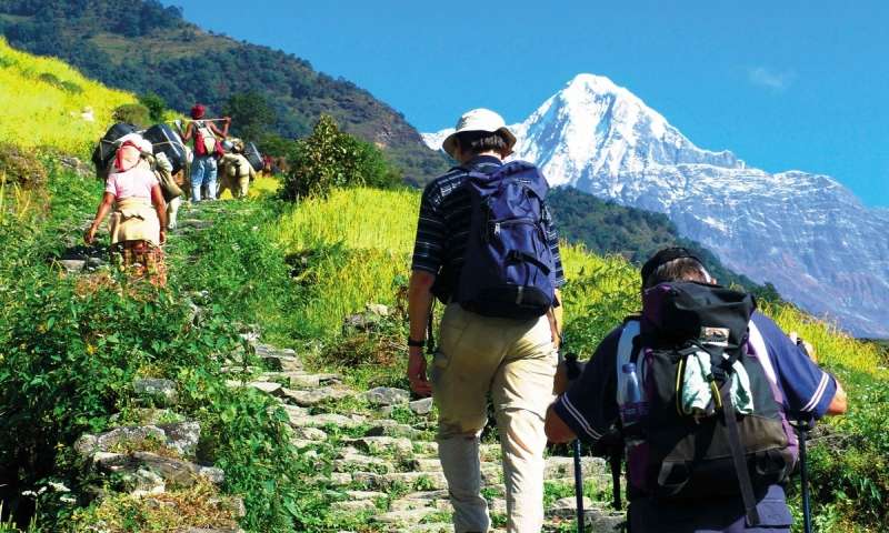 Flow of tourists visiting Manang increases from mid-September