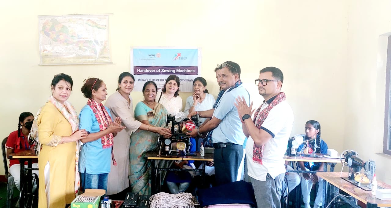 Adarsha School in Biratnagar introduces skill-based education, offers tailoring training on campus