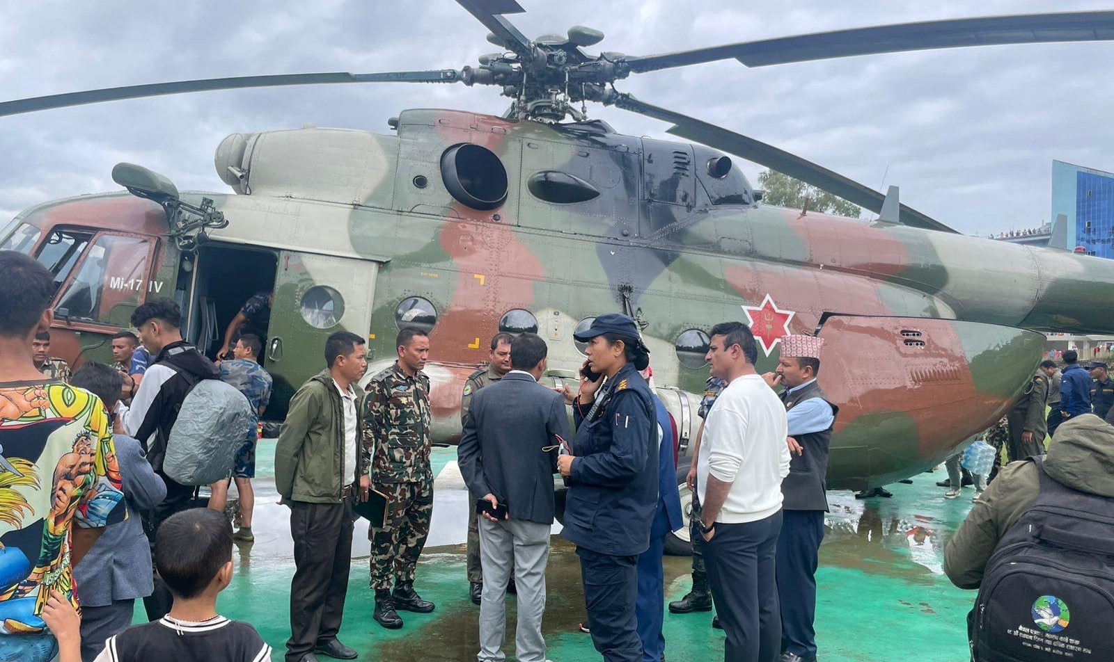 161 people rescued successfully by helicopter