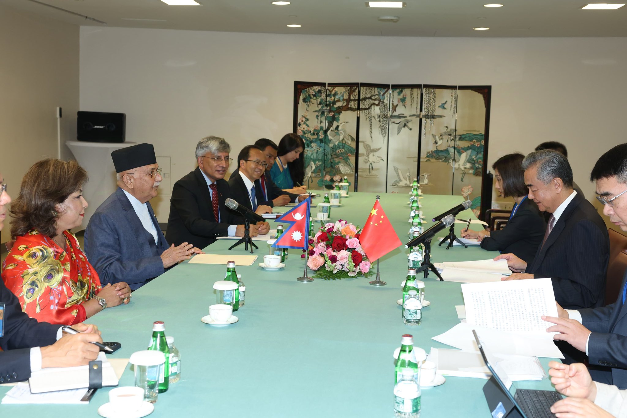 PM Oli meets Chinese Foreign Minister Wang Yi