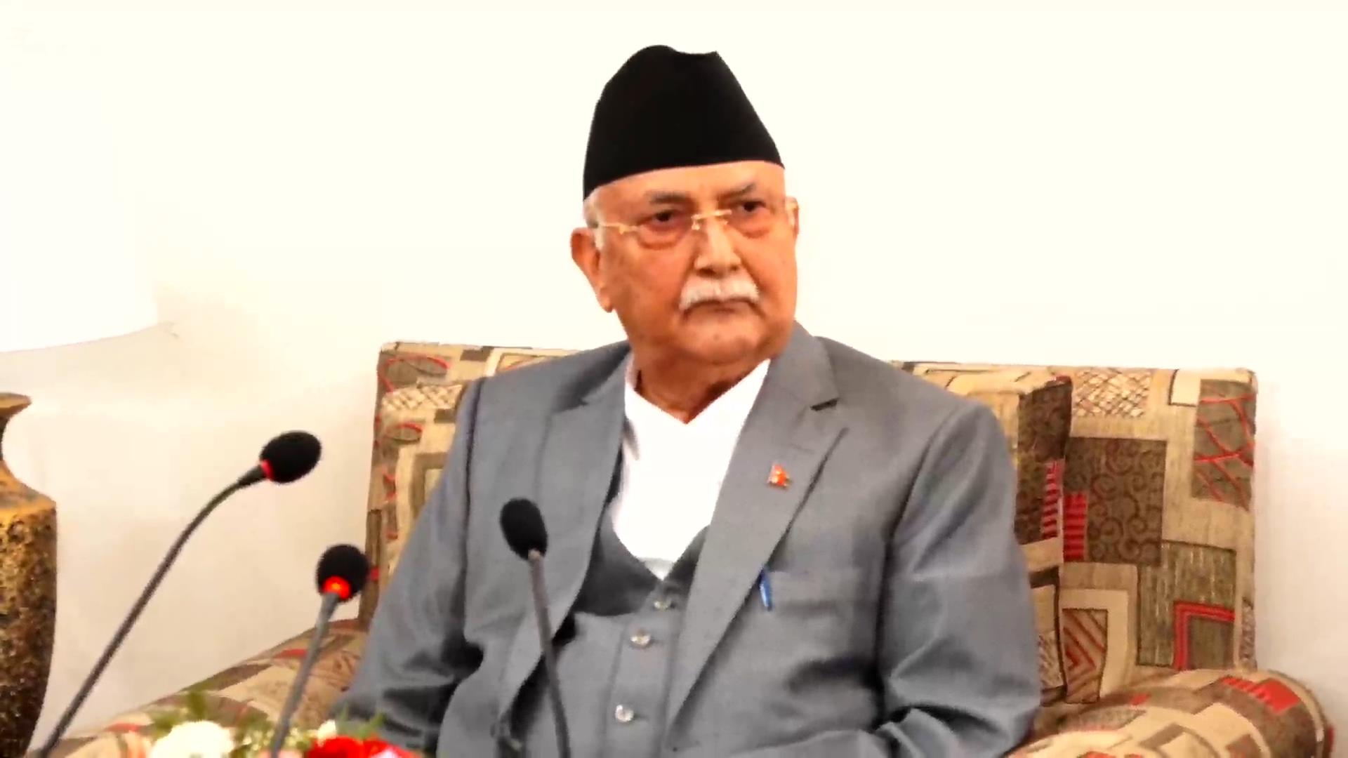 PM Oli addresses flood relief efforts