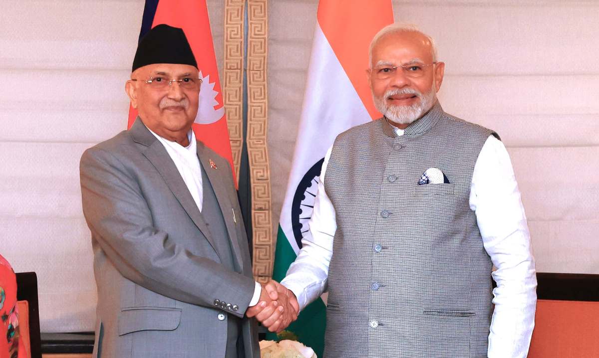 PM Oli, Indian PM Modi meet in New York