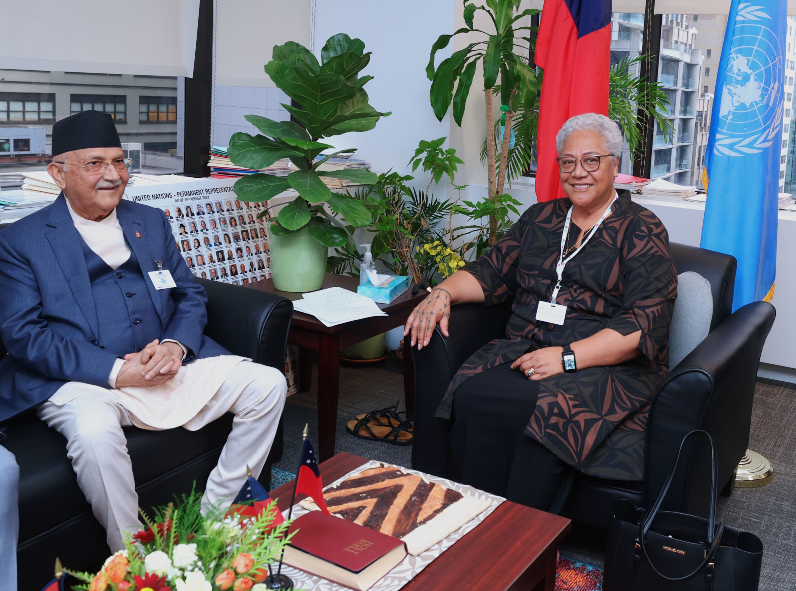 PM Oli calls on his Samoa counterpart