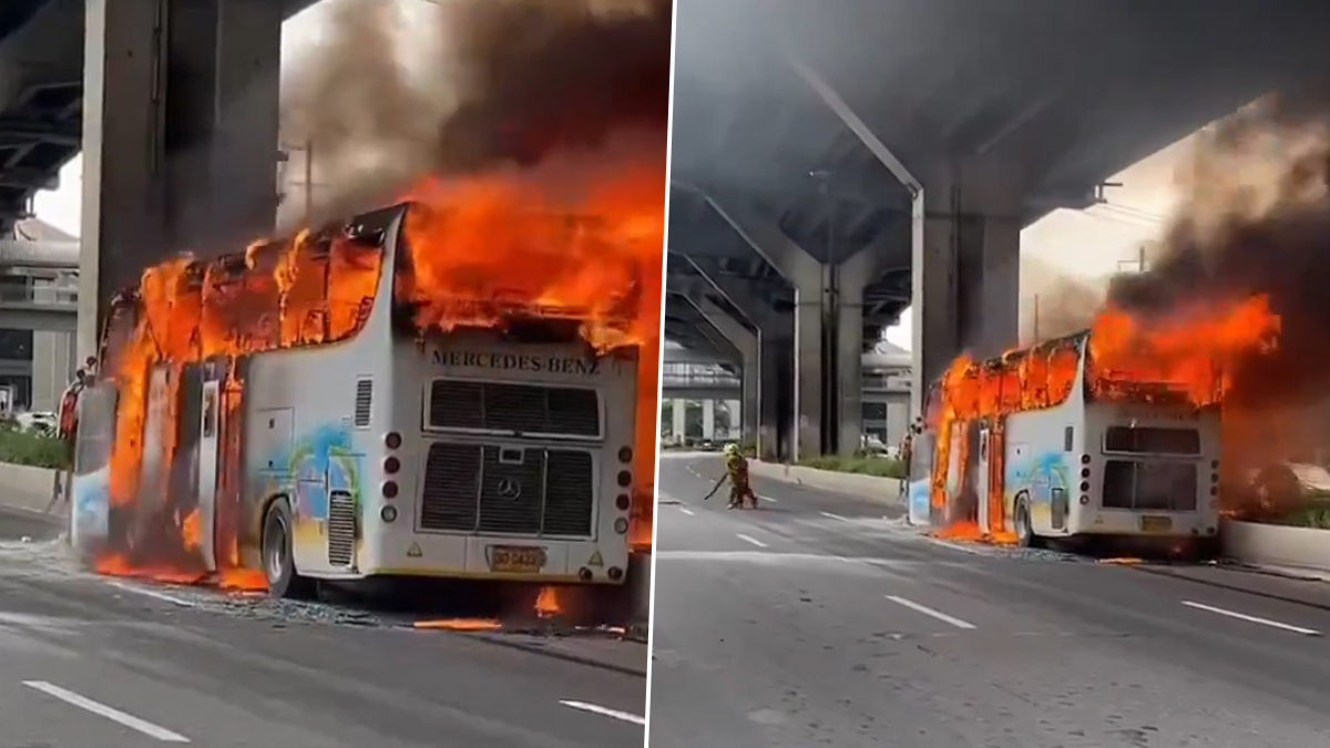 Dozens killed after bus catches fire in Thai capital Bangkok