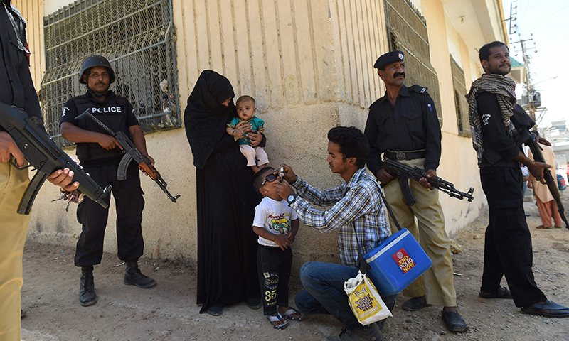 Pakistan officer killed guarding polio vaccination team: police