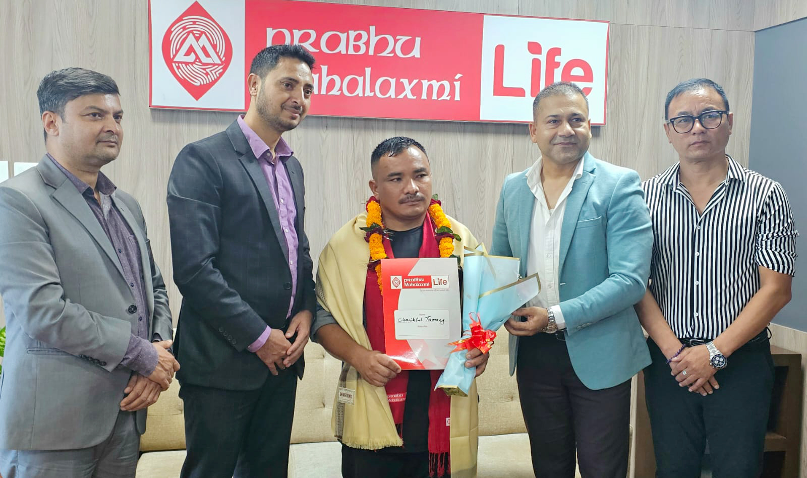 Prabhu Mahalaxmi Life Insurance honors Chanik Lal Tamang