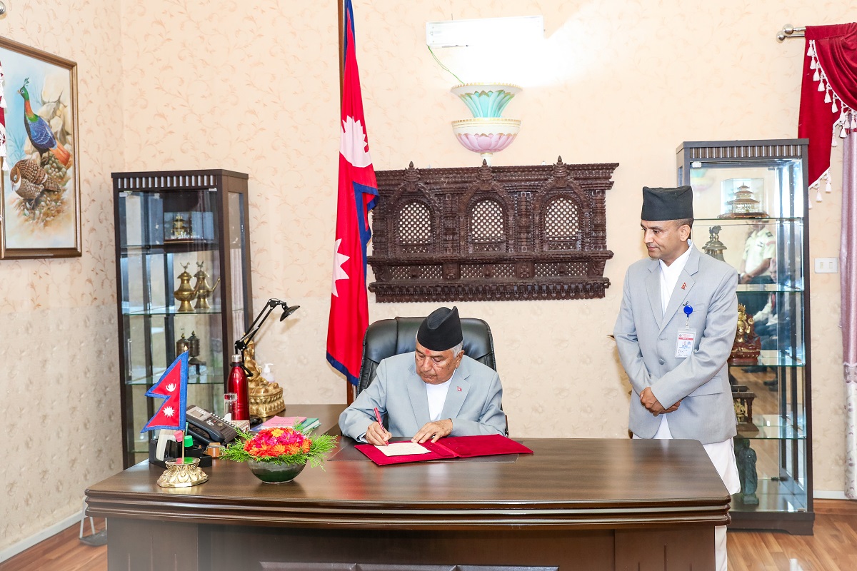 President Poudel certifies bill regulating Nepal University