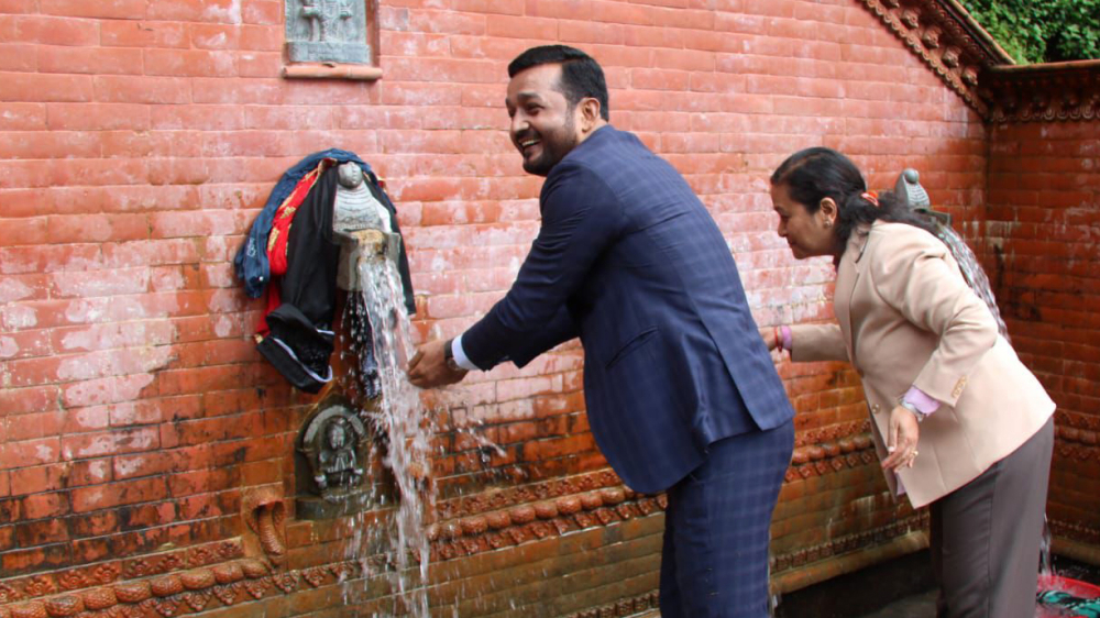 Dakshinkali Municipality releases water to Lalitpur