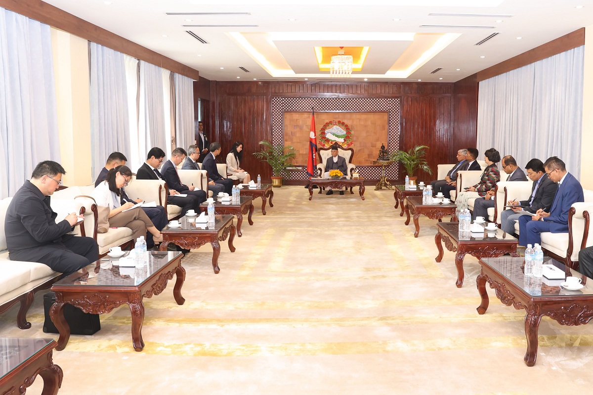 Visiting Chinese delegation calls on PM Oli