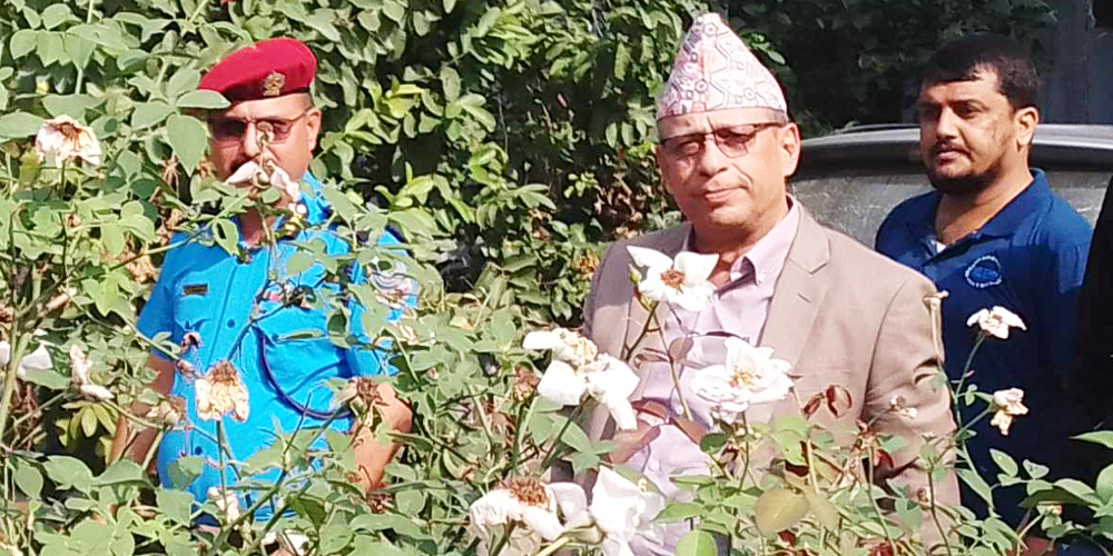 Arrested former State Minister Adhikari being brought to Kathmandu