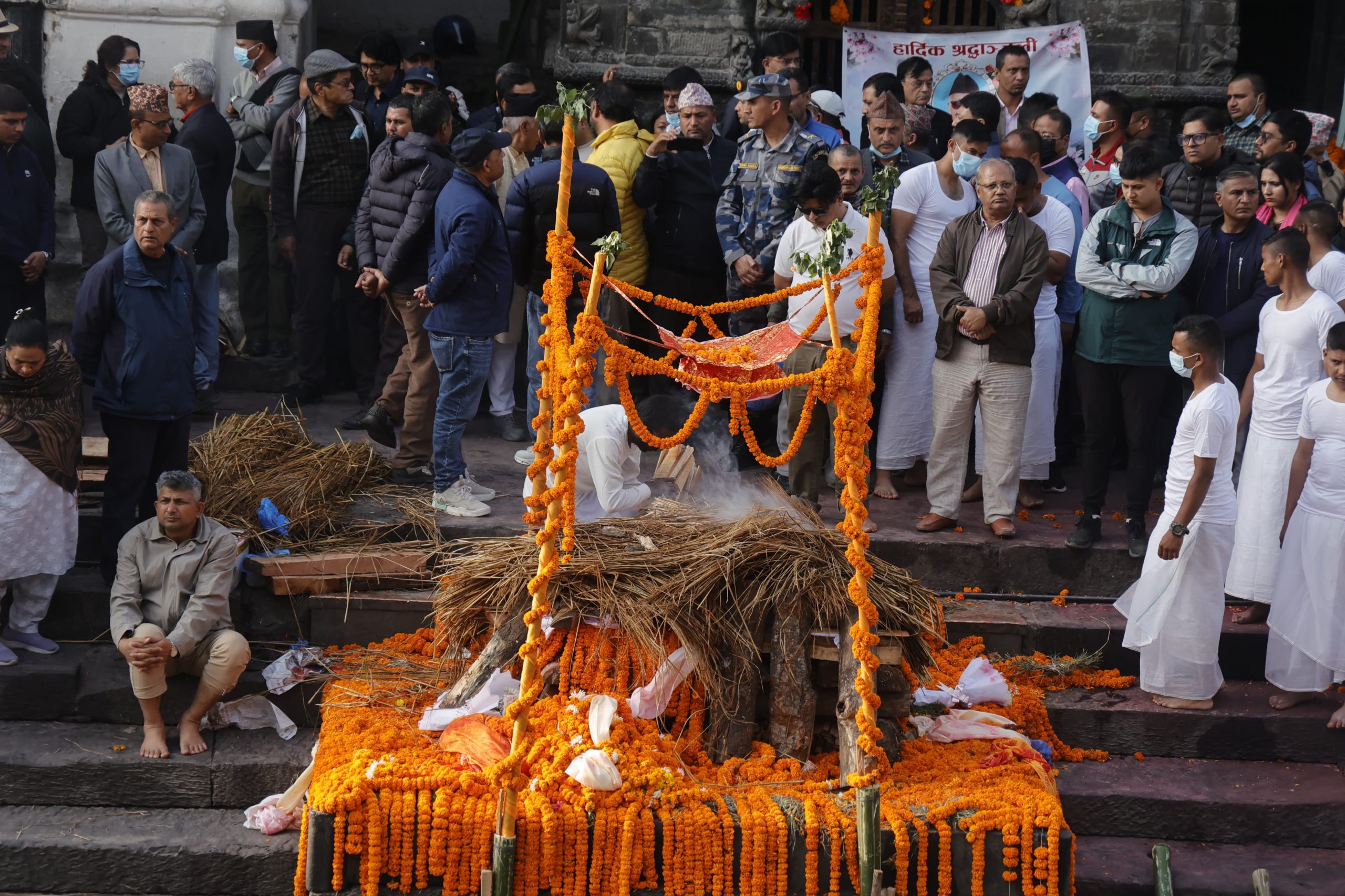 Former Speaker Dhungana laid to rest with state honors at Pashupati (photos)