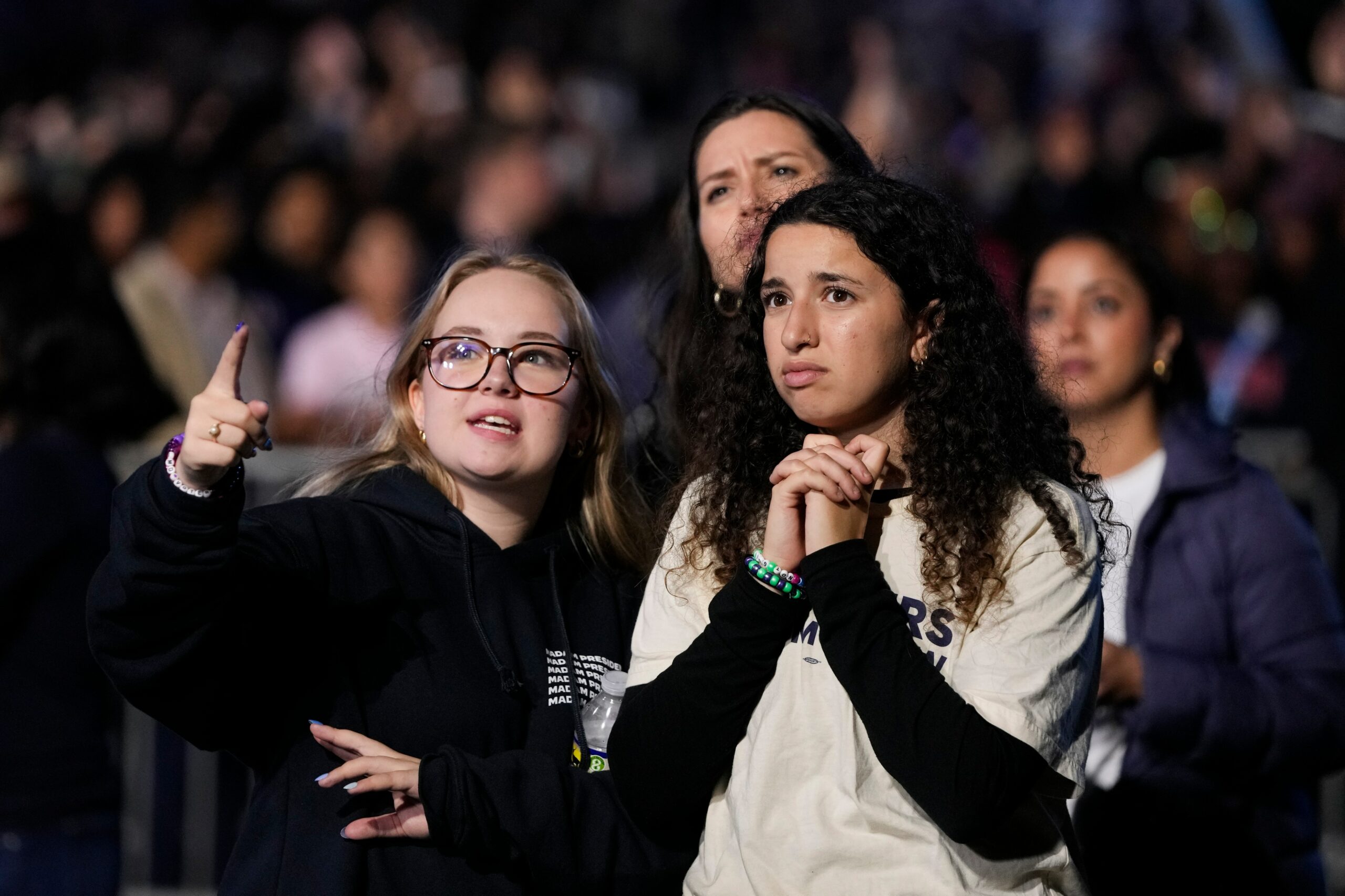 Supporters of Kamala Harris disappointed & return home