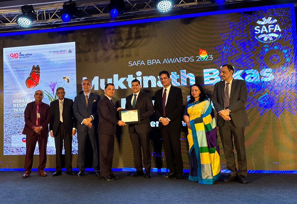 Muktinath Bank honored with ‘Certificate of Merit’ for 2nd time at SAFA BPA Awards