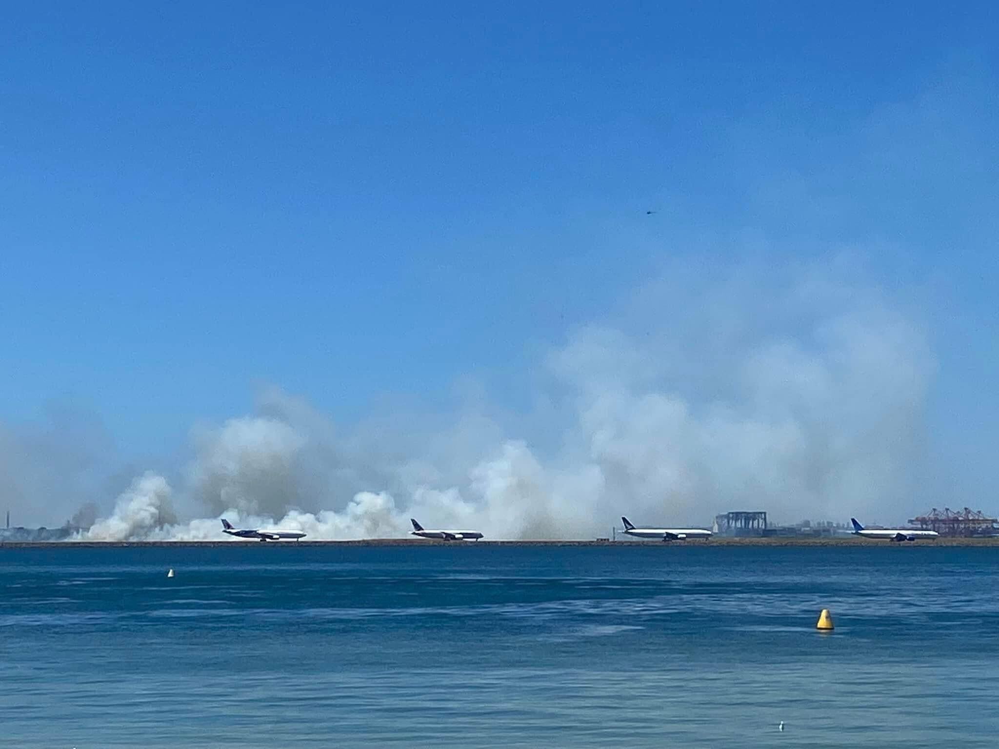 Reported engine explosion sparks fire at Sydney Airport