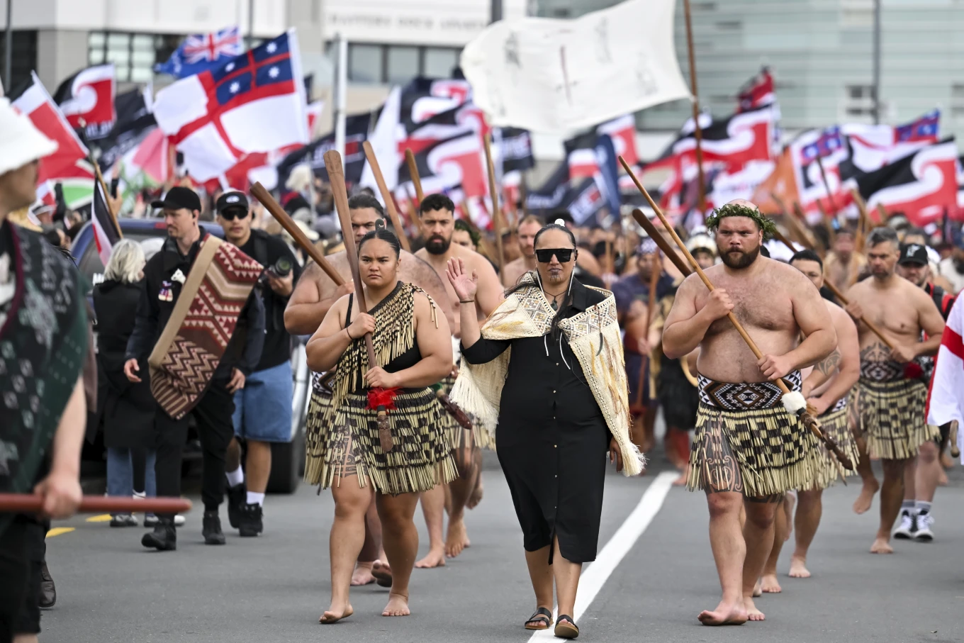 Thousands flock to NZ capital in huge Māori protests