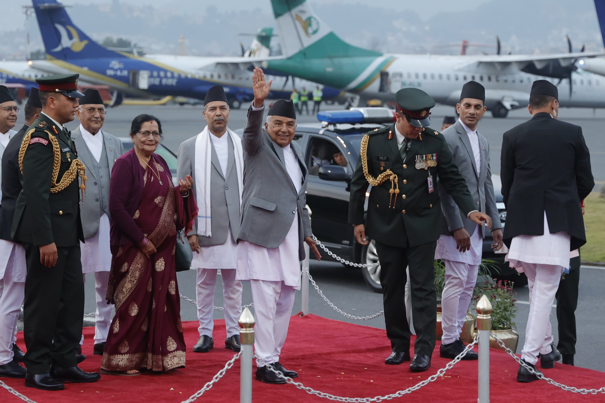 President Paudel departs for Azerbaijan (photos)