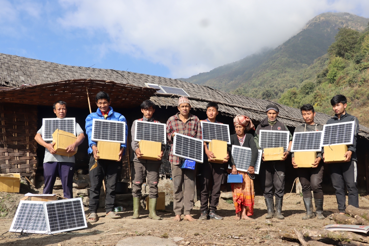 Solar panels provided to farmers to support Red Panda conservation