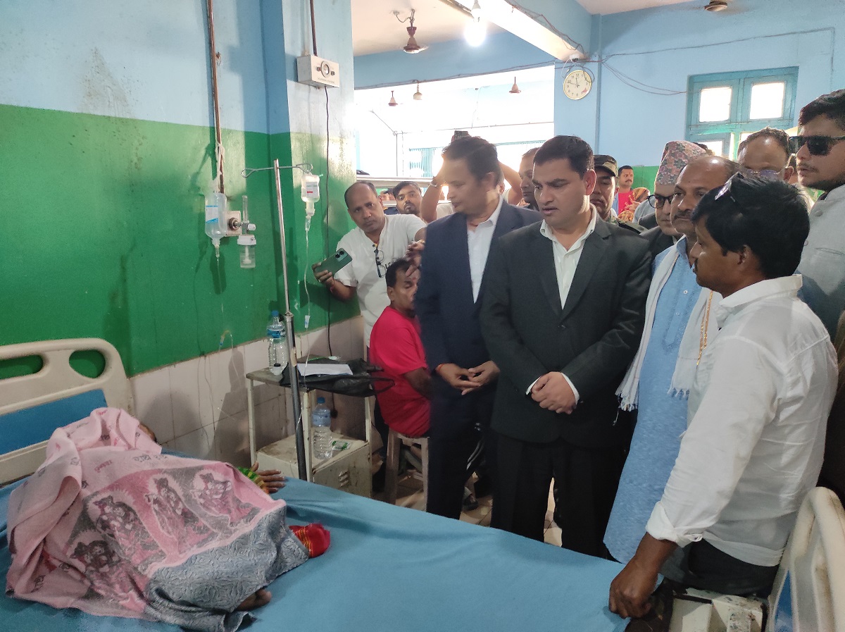 Minister Paudel inspects Gajendra Narayan Singh Hospital in Saptari