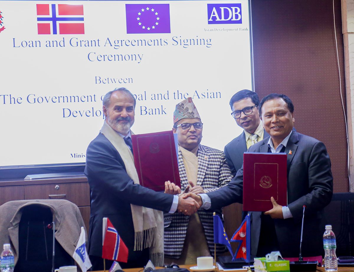 Nepal, ADB sign loan and grant agreements amounting to Rs 105.59 billion