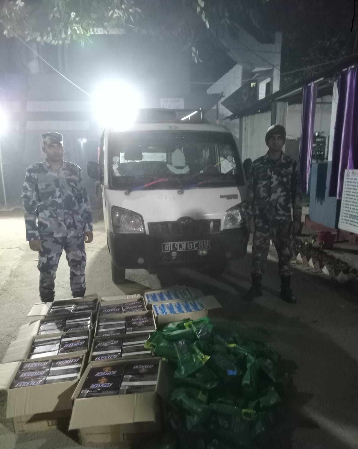 Van carrying chocolates seized in Birgunj