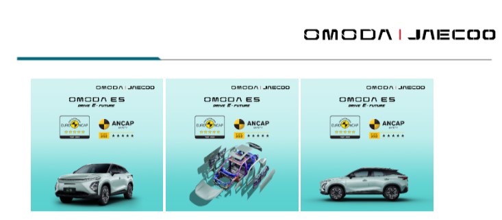 OMODA E5 achieves dual five-star safety ratings from Euro NCAP & ANCAP