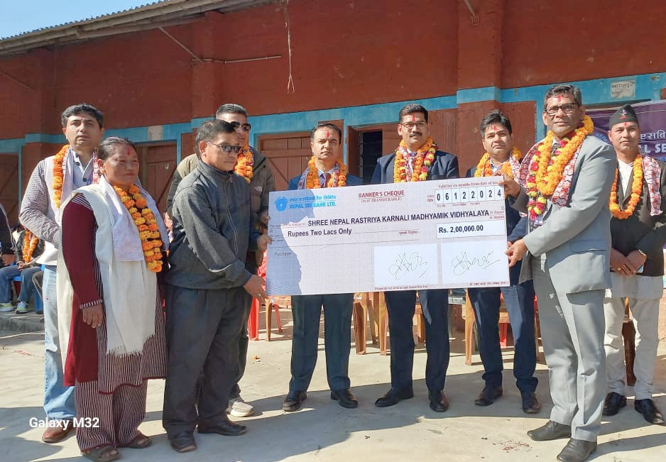 NSBL conducts CSR at Shree Nepal Rastriya Karnali Madhyamik Vidhyalaya, Lamkichuha, Kailali