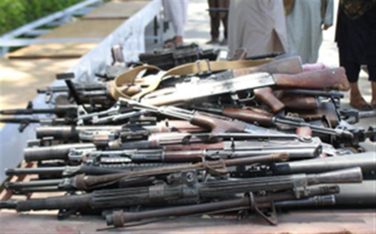 Police discover over 3,300 pieces of weapons in E. Afghanistan