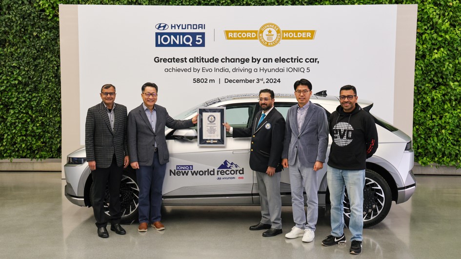 Hyundai IONIQ 5 takes part in Guinness World Records title for greatest altitude