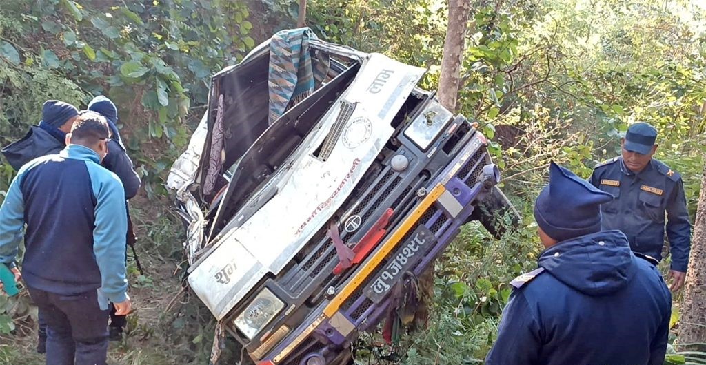 Two dead, 12 injured in Dang road accident