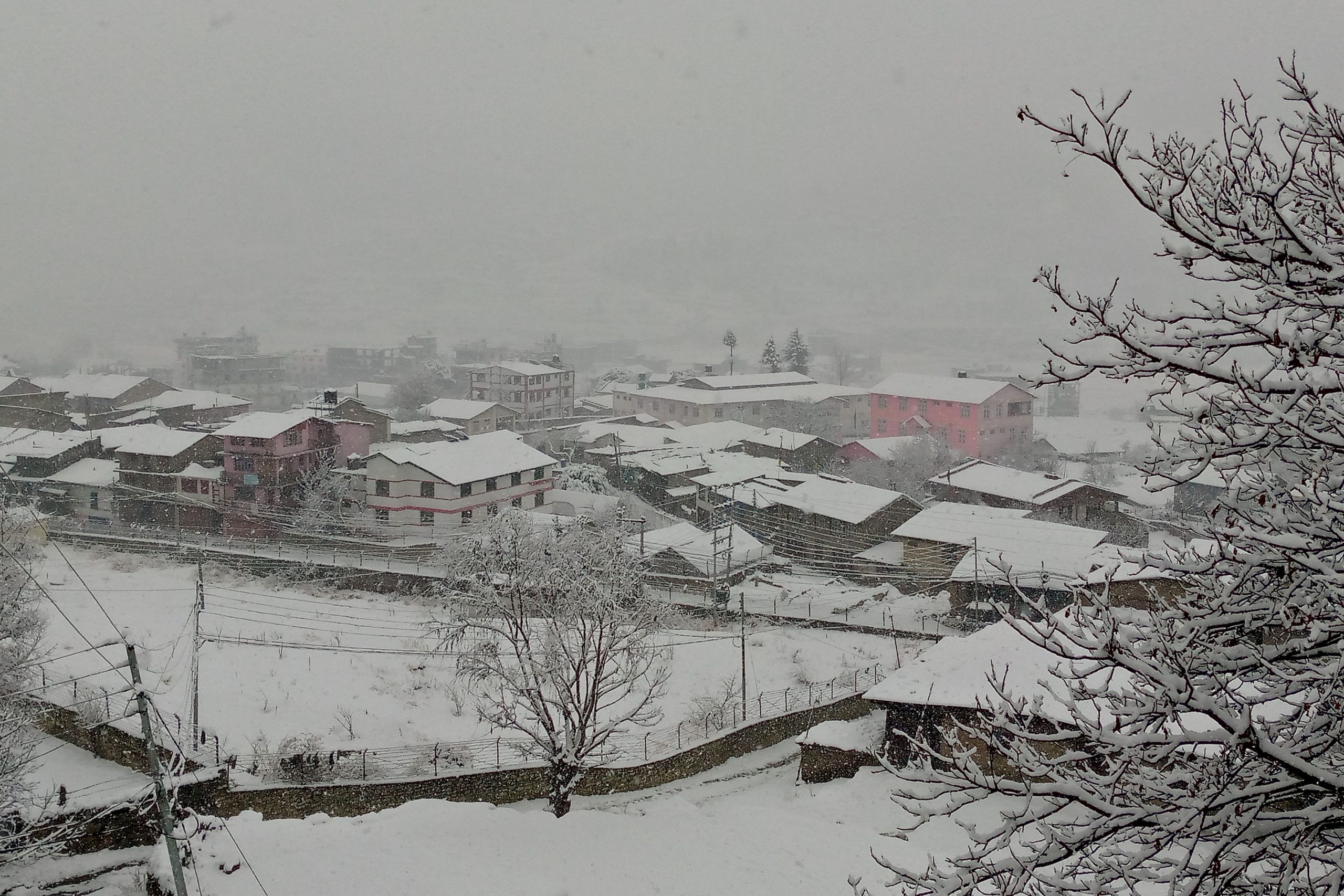 Snowfall hits high altitude areas of Darchula