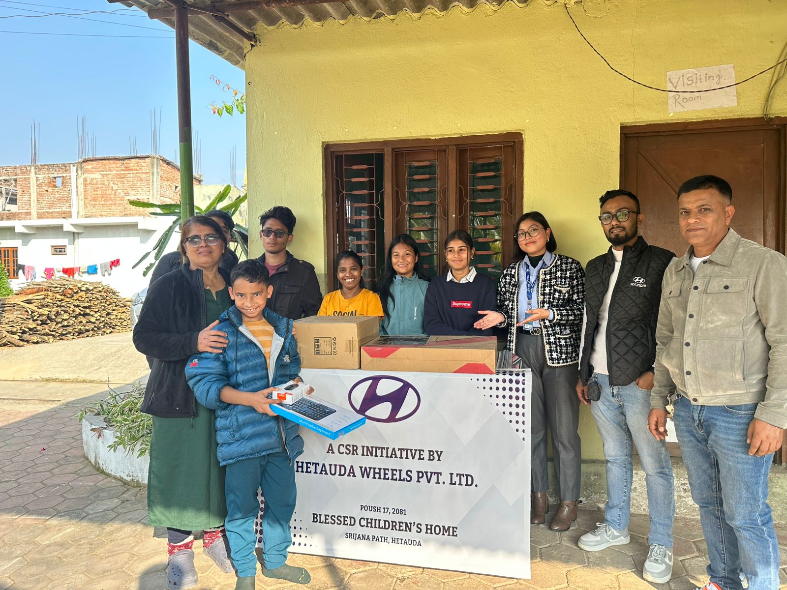 Hetauda Wheels collaborates with Hyundai’s Happy Move for CSR initiative at Blessed Children’s Home, Hetauda