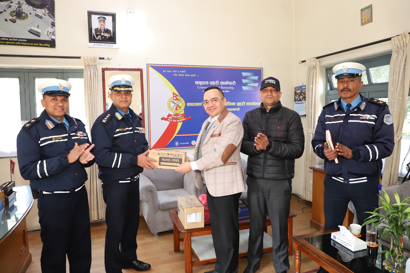 Nabil Bank donates 20 mobile phones to KU Traffic Police Office