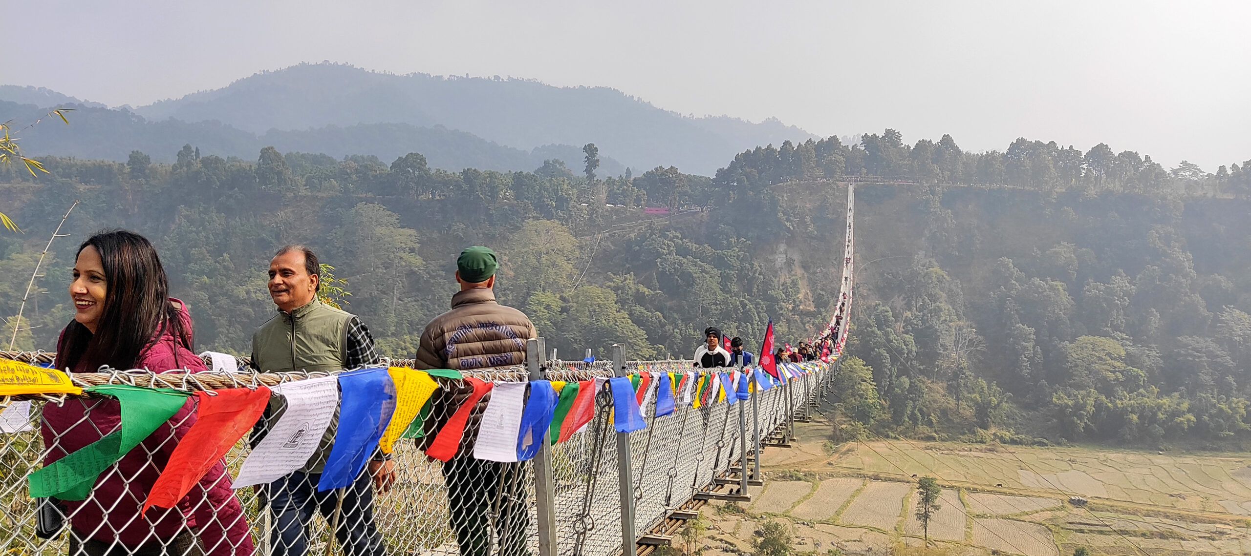 Suspension bridge constructed at Kolubung Ramitedanda in Jhapa