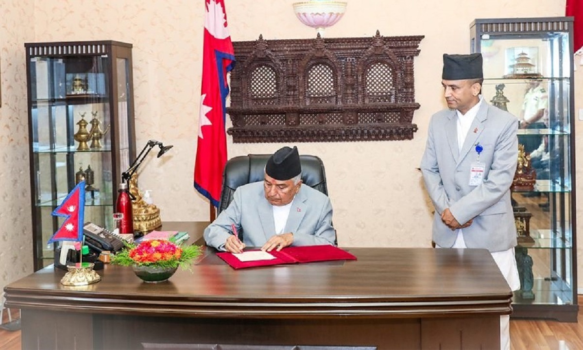 President Paudel issues ordinance to amend land-related laws