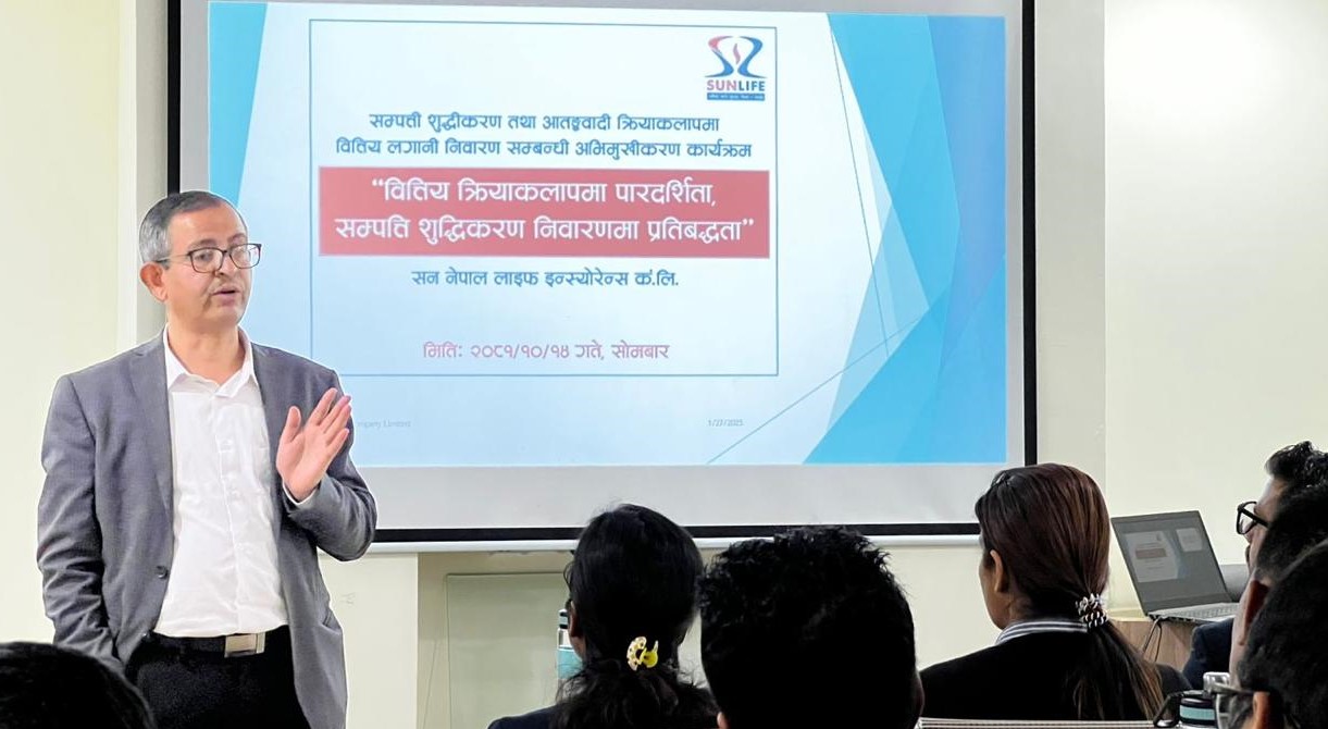 Sun Nepal Life organizes anti-money laundering orientation program