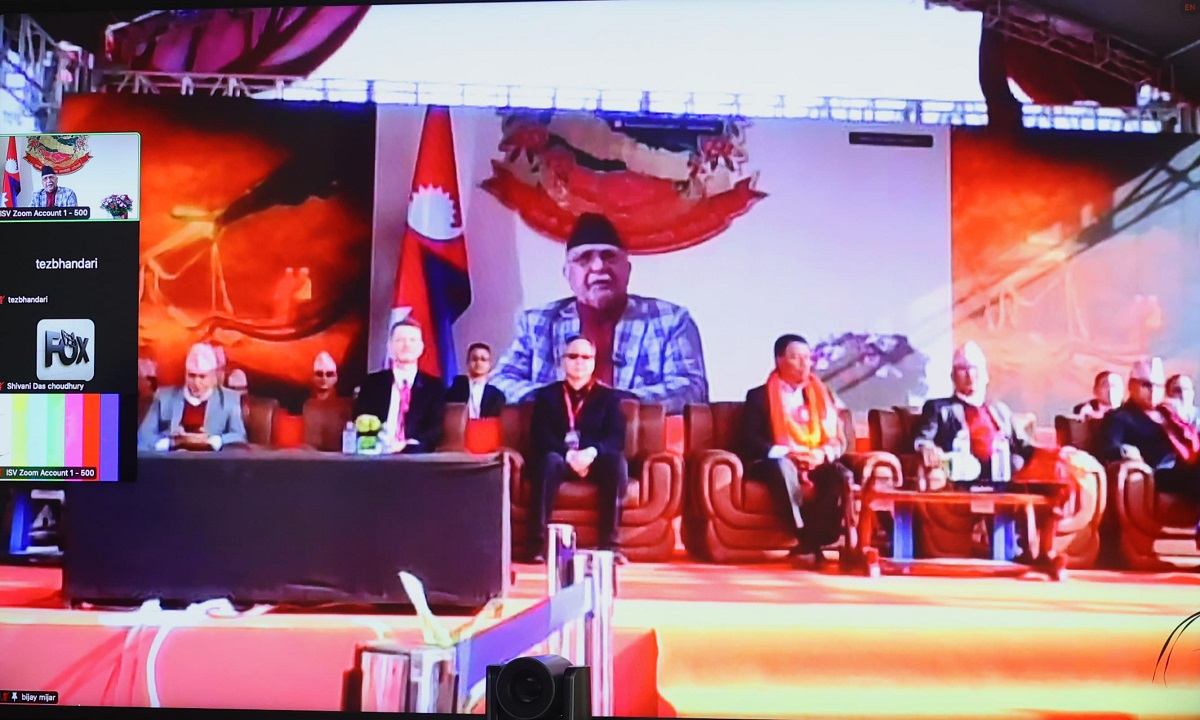 PM Oli virtually inaugurates breakthrough of Siddhababa Tunnel