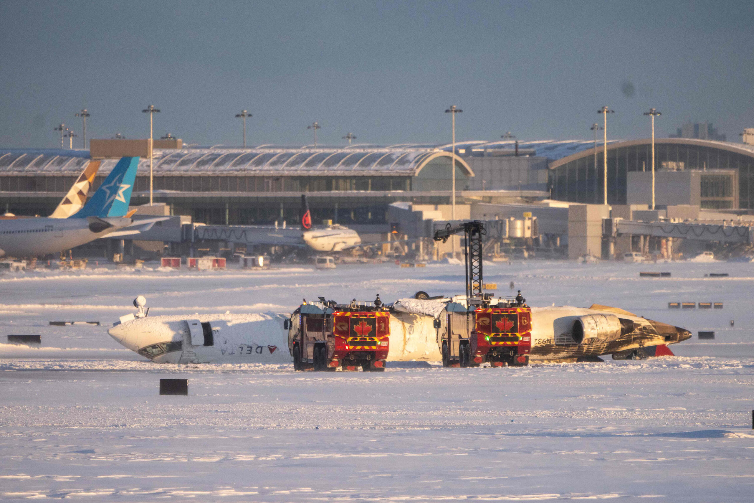 Delta flight crash-lands in Toronto, flips upside down—All 80 aboard survive (photos)