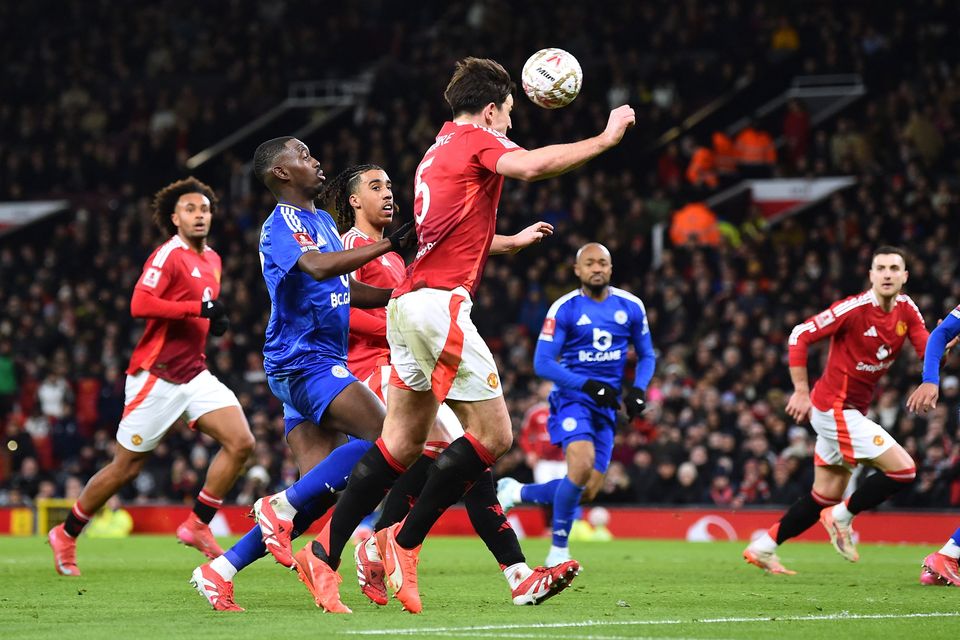 Maguire’s late header sends Man United past Leicester in FA Cup