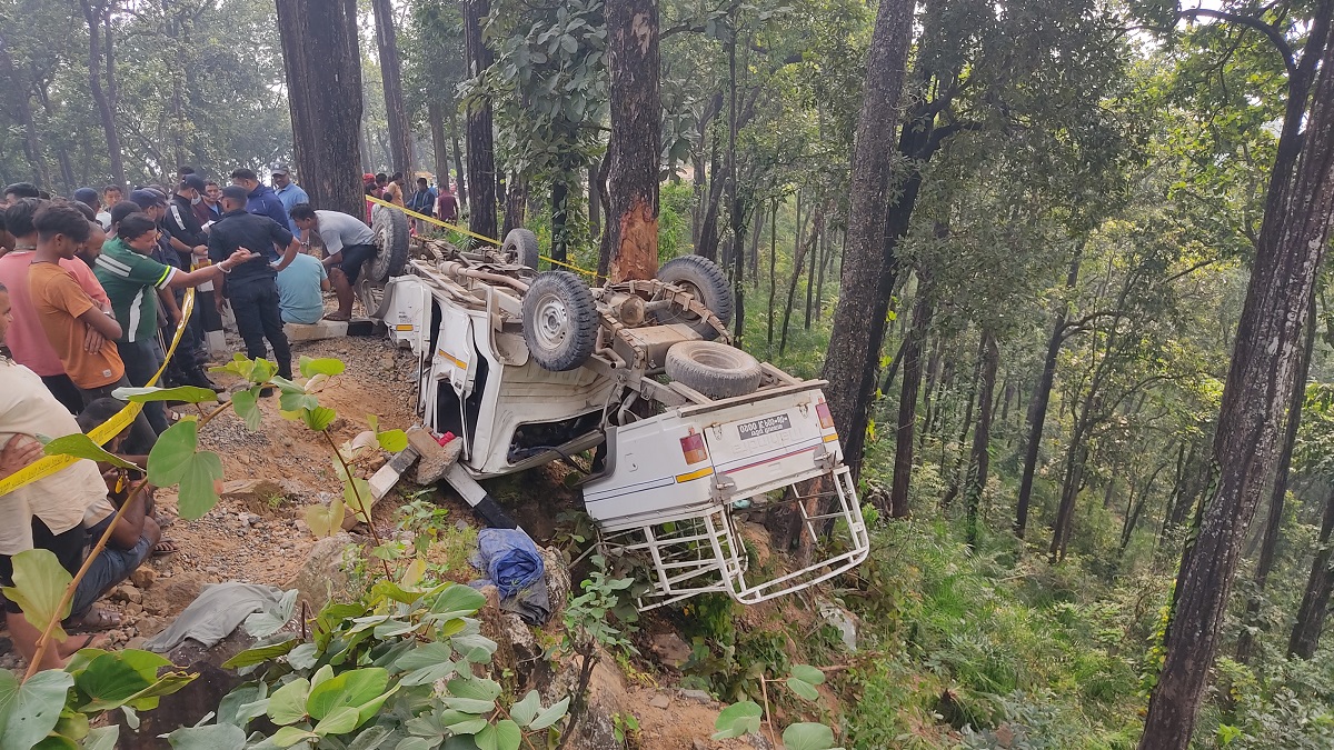 Two killed, 5 injured in jeep accident in Baglung