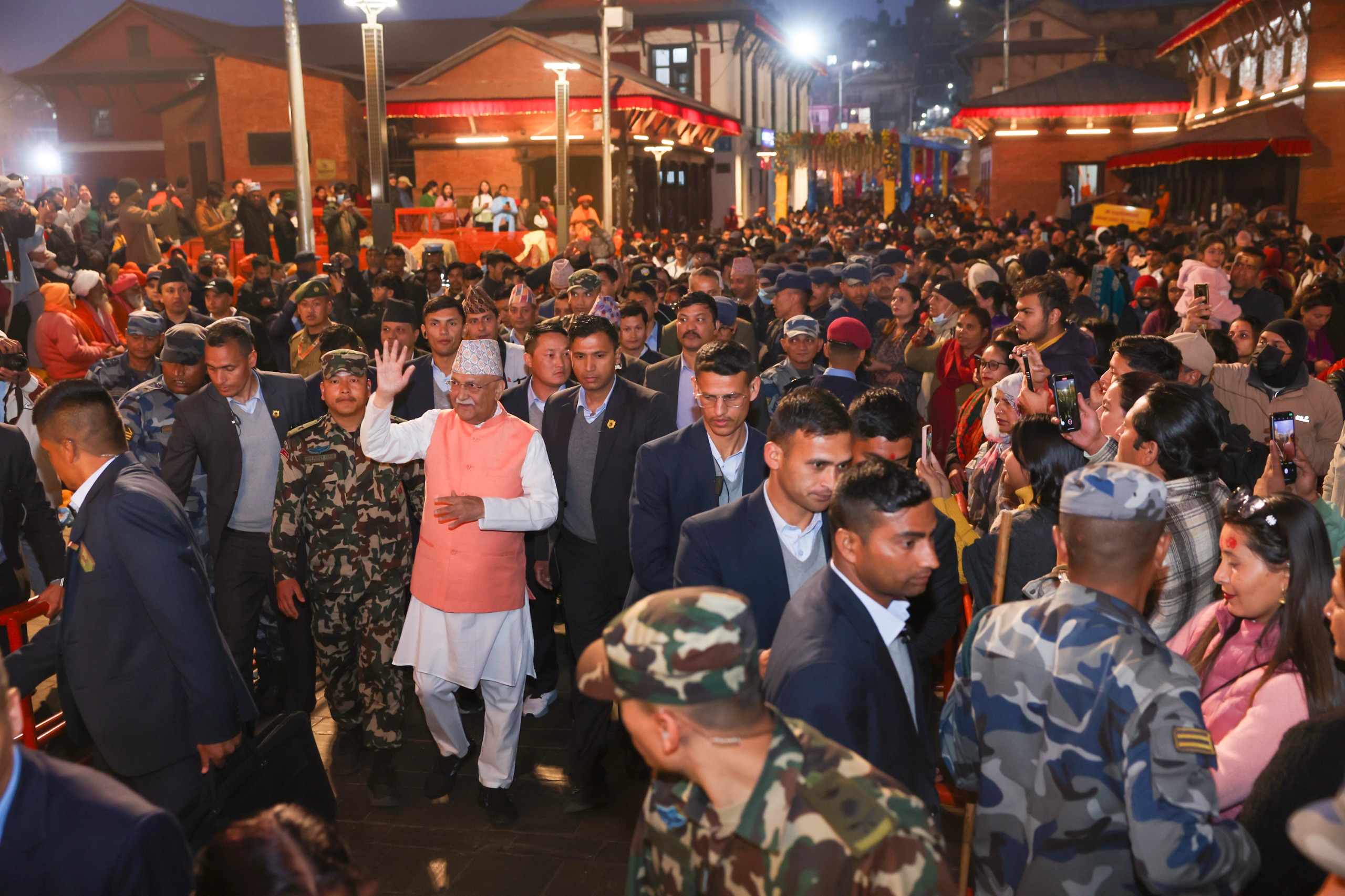 PM Oli visits Pashupatinath Temple on Mahashivaratri eve