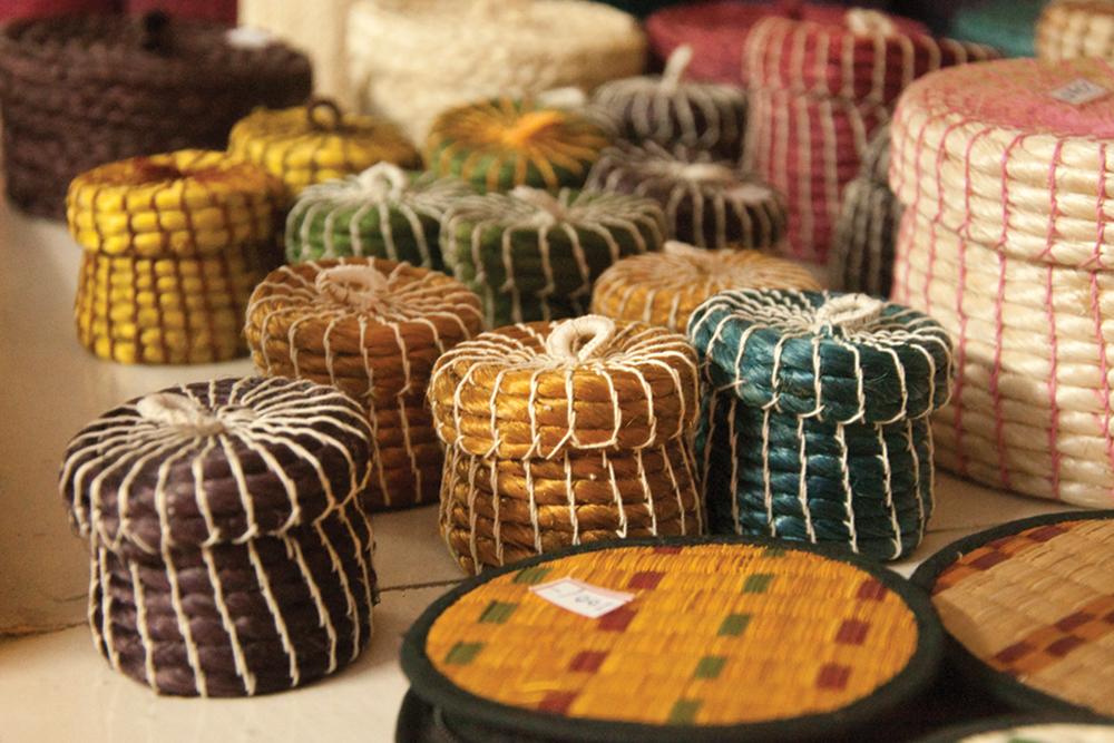 Handicraft items from banana fiber in Kaligandaki