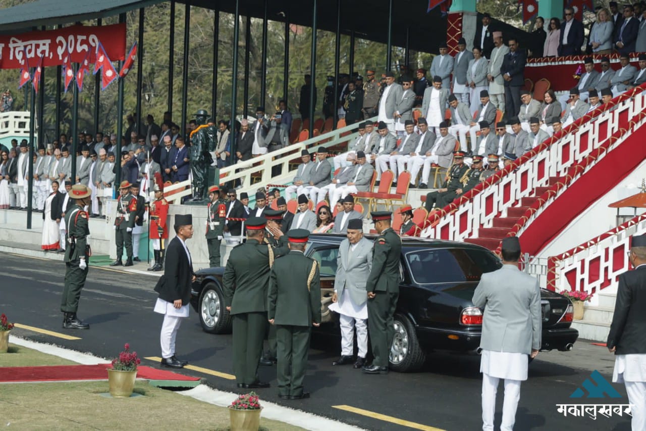 President Paudel attends special ceremony on Democracy Day 2081