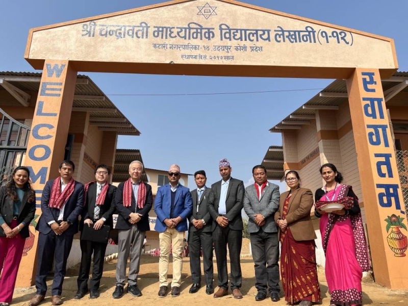 Japan-supported new classroom building handed over in Udayapur