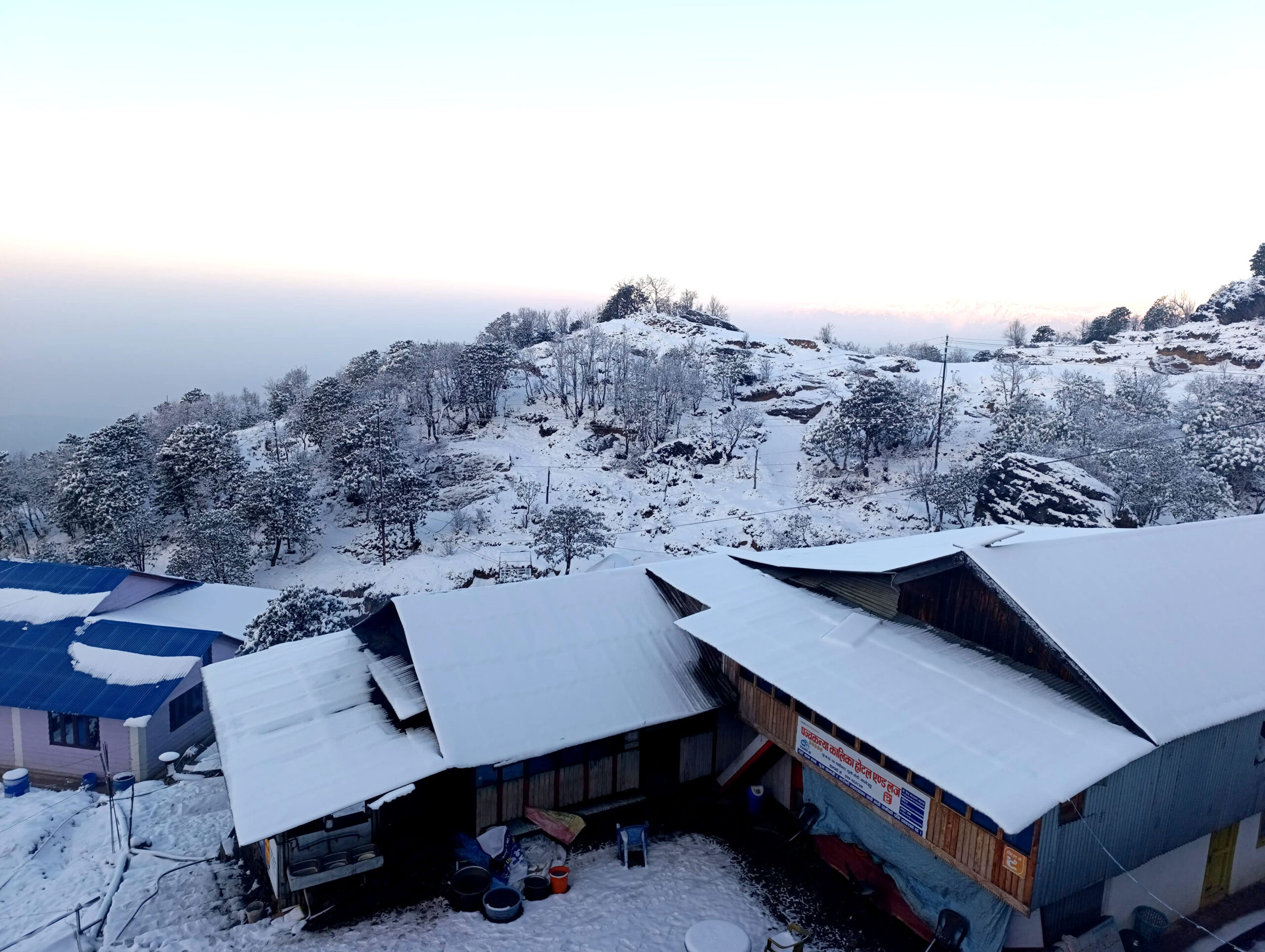 Heavy snowfall hits Pathibhara