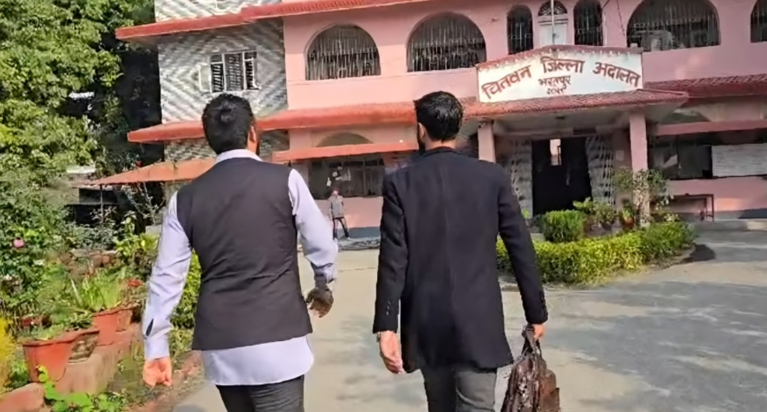 RSP President Rabi Lamichhane appears at Chitwan District Court