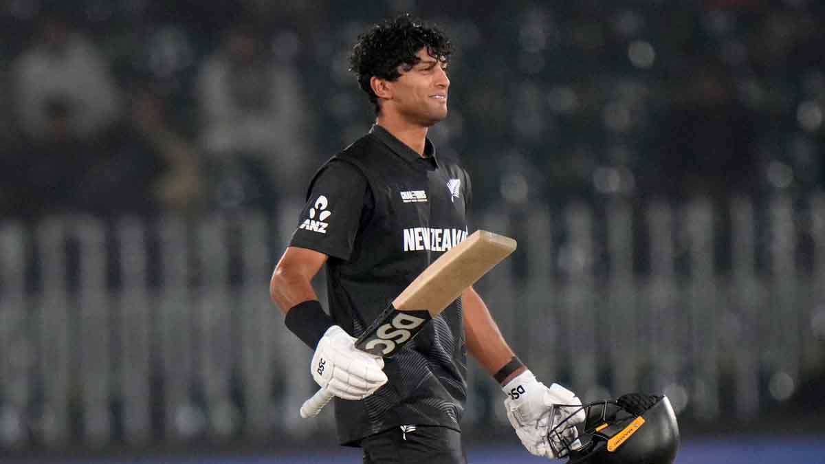 Rachin’s century powers New Zealand into Champions Trophy semis