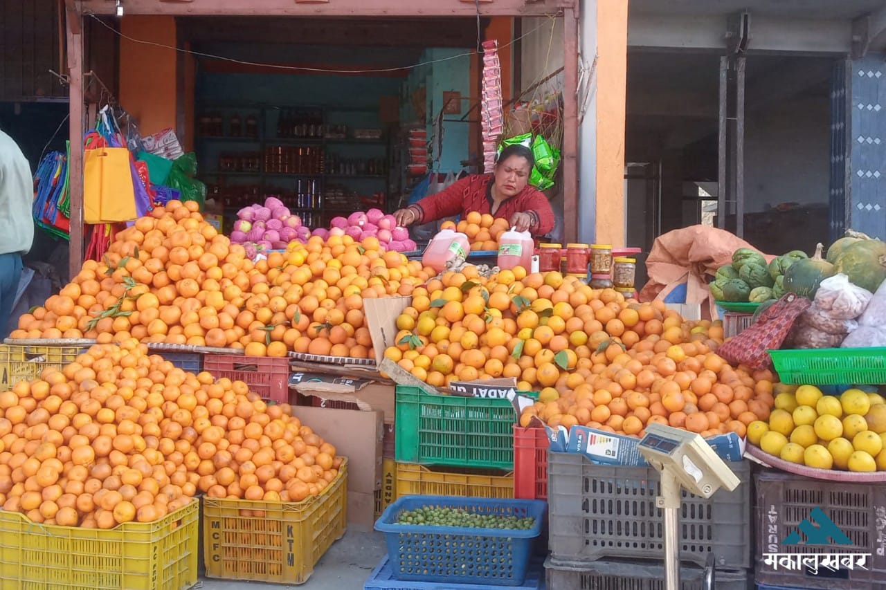 Sindhuli’s Khaniyakharka bustling with orange and sweet orange sales (photos)