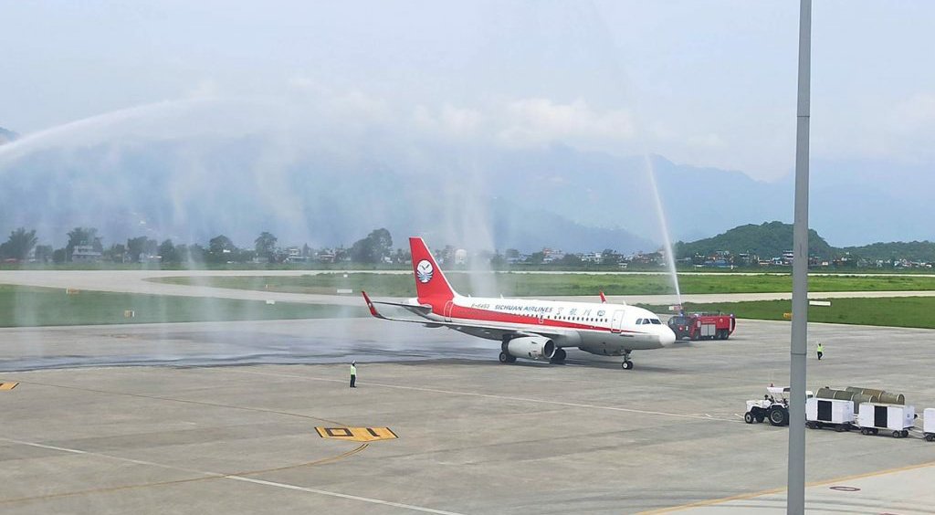 First Pokhara-Chengdu commercial flight on March 18