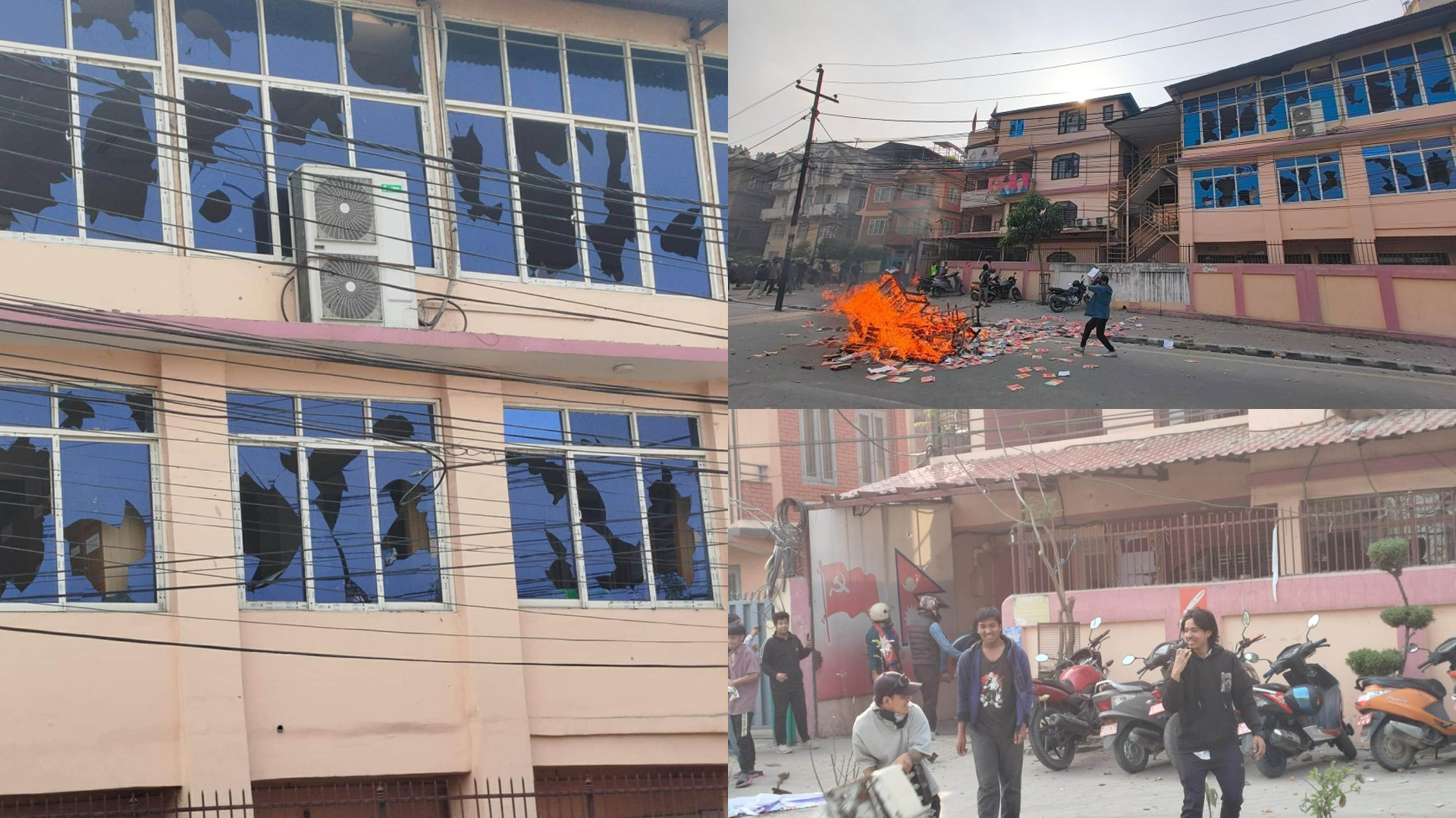 Royalist group vandalizes CPN office